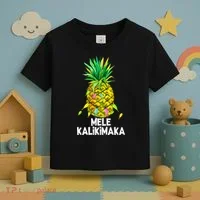 Mele Kalikimaka Pineapple Christmas Lights Toddler T-Shirt thumb 3