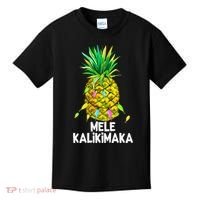 Mele Kalikimaka Pineapple Christmas Lights Kids T-Shirt thumb 0