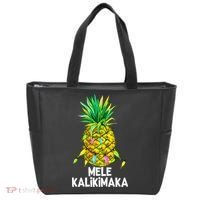 Mele Kalikimaka Pineapple Christmas Lights Tote Bag thumb 0