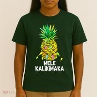 Mele Kalikimaka Pineapple Christmas Lights T-Shirt thumb 4