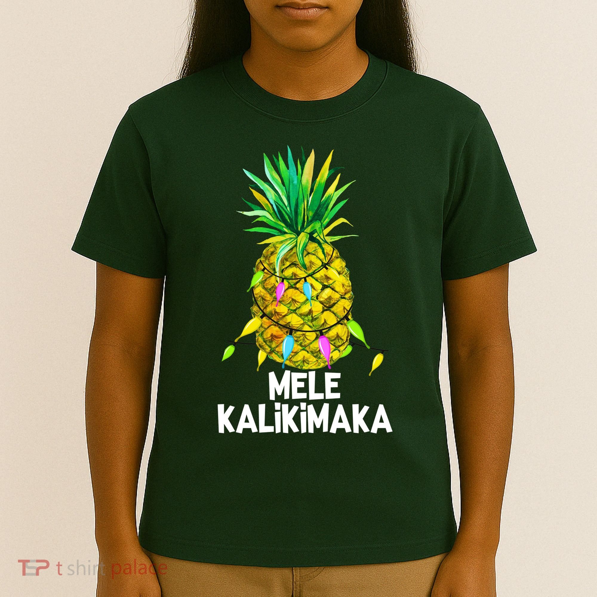 Mele Kalikimaka Pineapple Christmas Lights T-Shirt