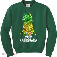 Mele Kalikimaka Pineapple Christmas Lights Kids Sweatshirt thumb 0