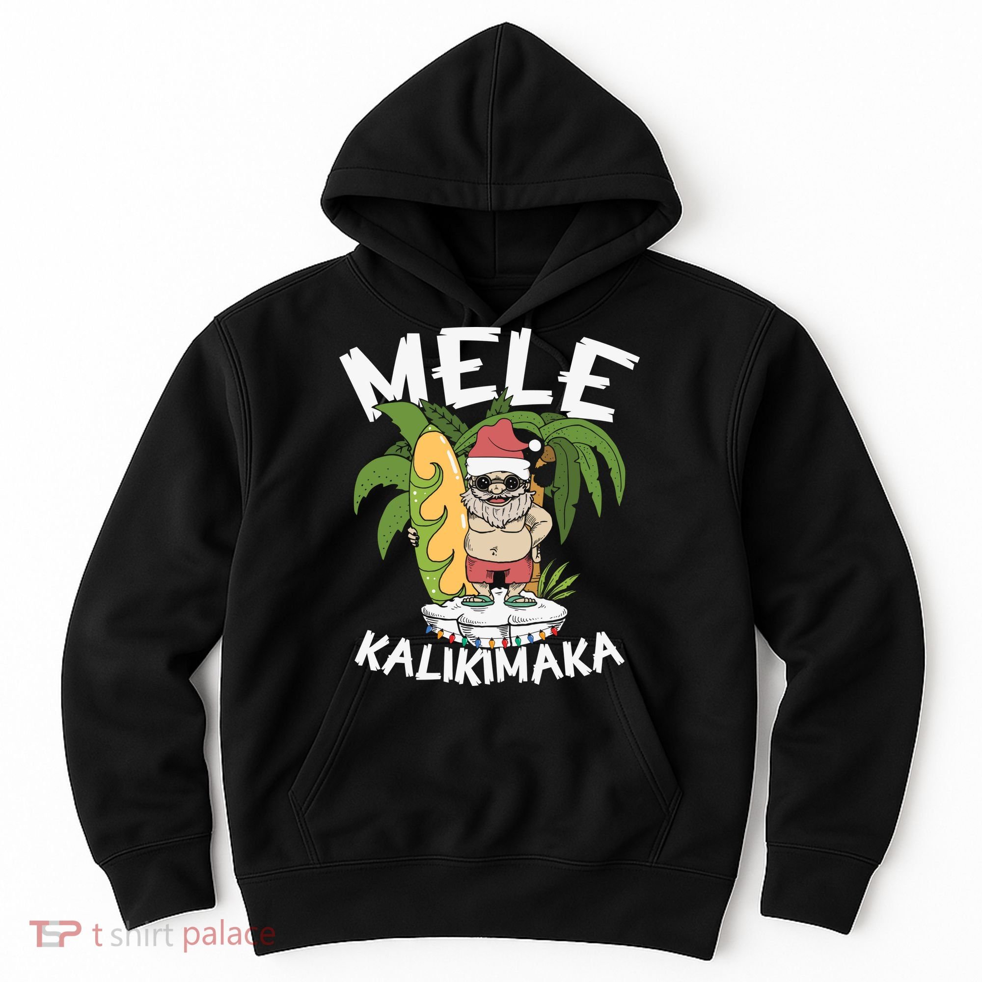 Mele Kalikimaka Palm Tree Hawaiian Christmas In July Hoodie