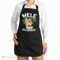 Mele Kalikimaka Palm Tree Hawaiian Christmas In July Apron thumb 2