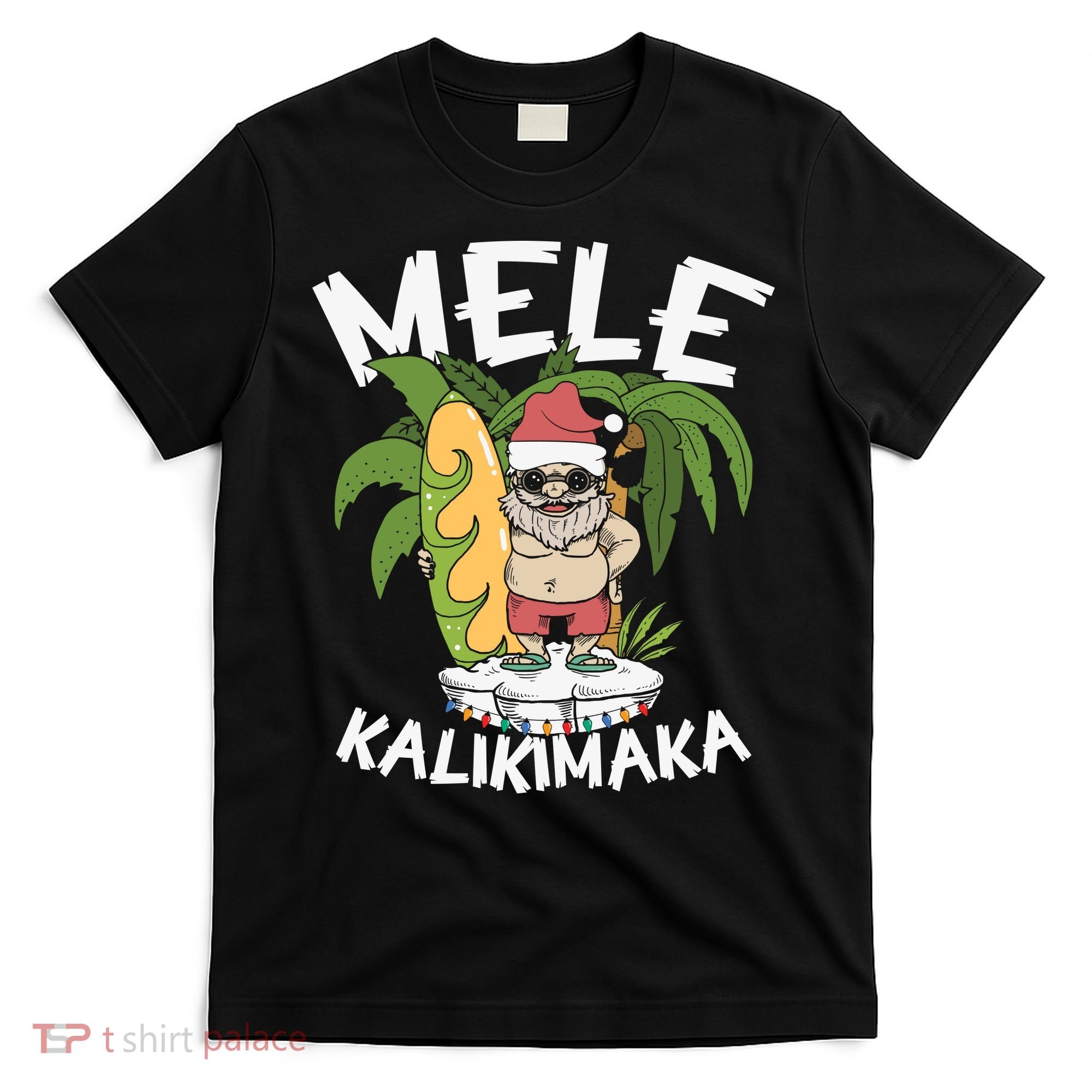 Mele Kalikimaka Palm Tree Hawaiian Christmas In July T-Shirt