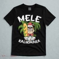 Mele Kalikimaka Palm Tree Hawaiian Christmas In July T-Shirt thumb 5