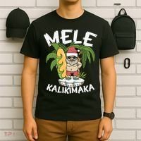 Mele Kalikimaka Palm Tree Hawaiian Christmas In July T-Shirt thumb 6