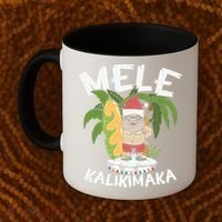 Mele Kalikimaka Palm Tree Hawaiian Christmas In July Coffee Mug thumb 2