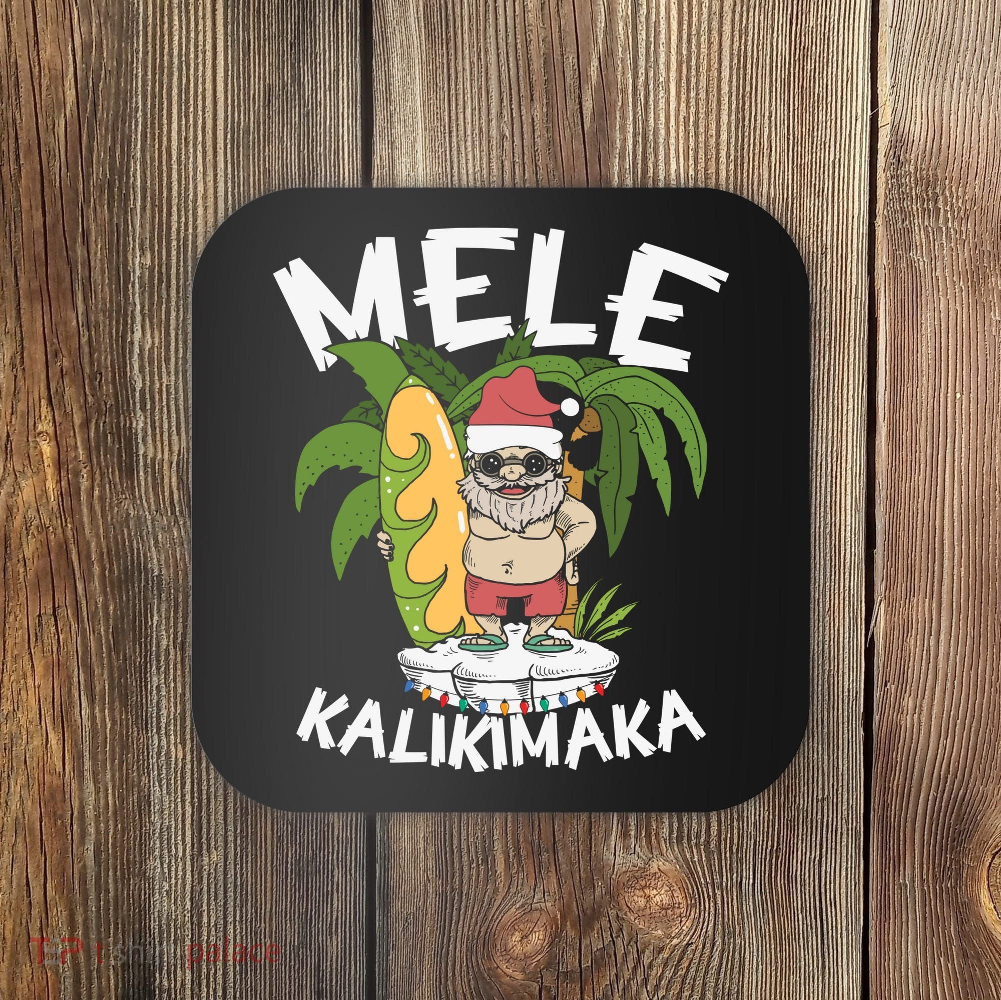 Mele Kalikimaka Palm Tree Hawaiian Christmas In July Coaster