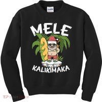 Mele Kalikimaka Palm Tree Hawaiian Christmas In July Kids Sweatshirt thumb 0