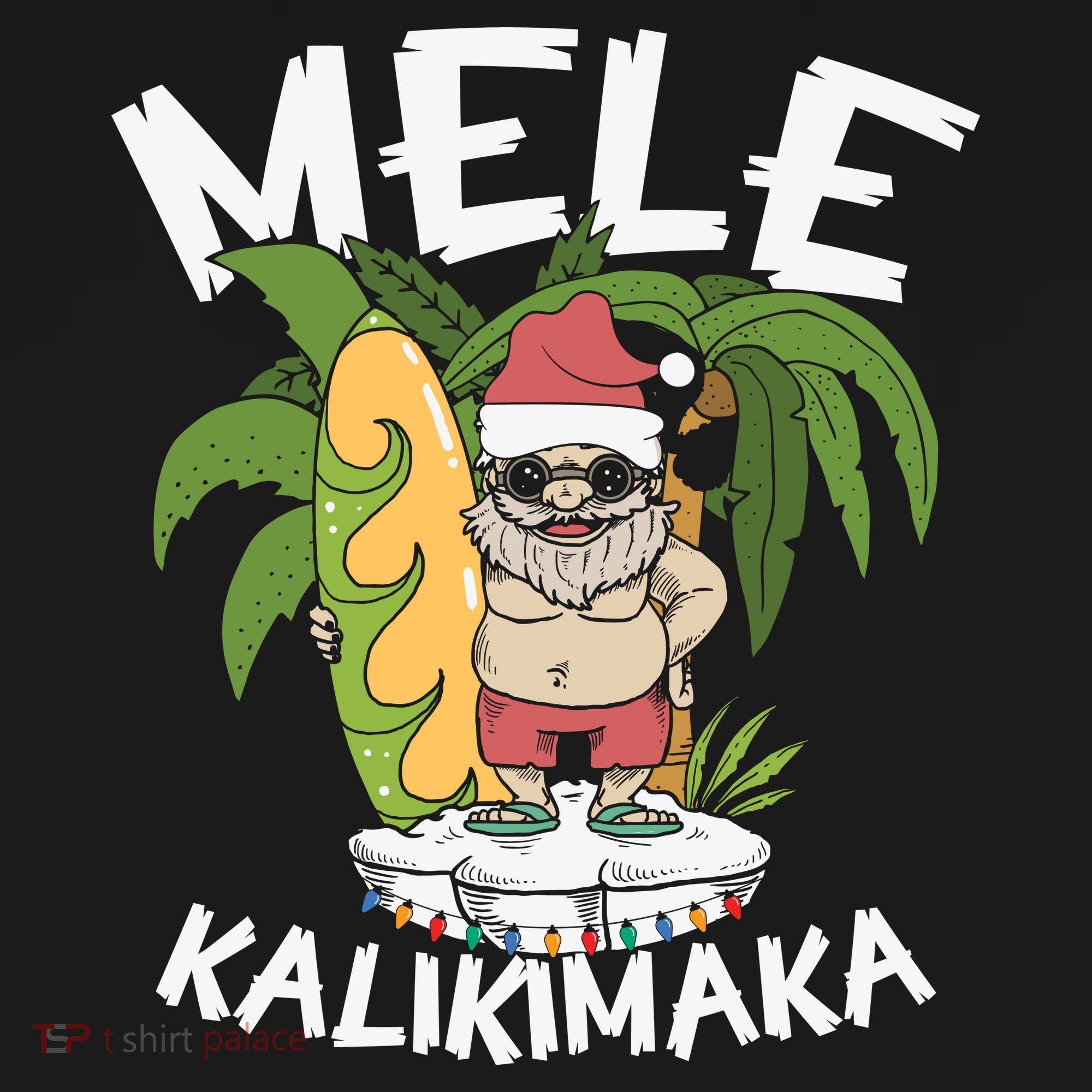 Mele Kalikimaka Palm Tree Hawaiian Christmas In July Kids Sweatshirt