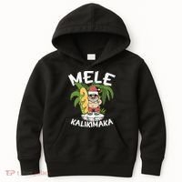 Mele Kalikimaka Palm Tree Hawaiian Christmas In July Kids Hoodie thumb 0