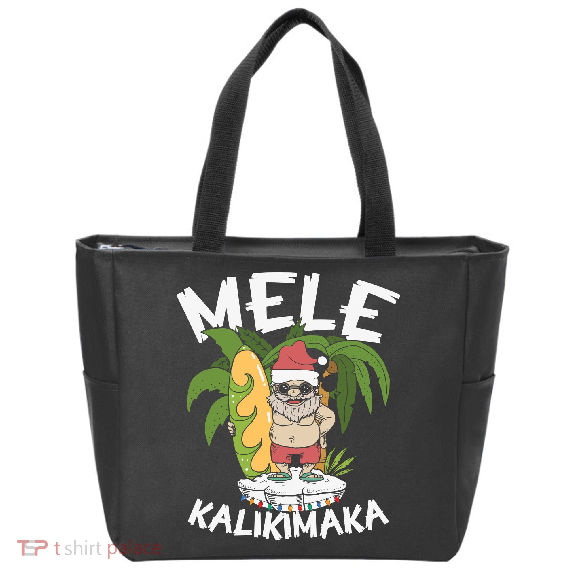 Mele Kalikimaka Palm Tree Hawaiian Christmas In July Tote Bag