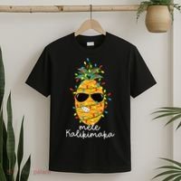 Mele Kalikimaka Pineapple Tree Hawaiian Christmas In July Tank Top T-Shirt thumb 2