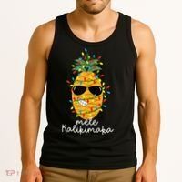 Mele Kalikimaka Pineapple Tree Hawaiian Christmas In July Tank Top Tank Top thumb 3
