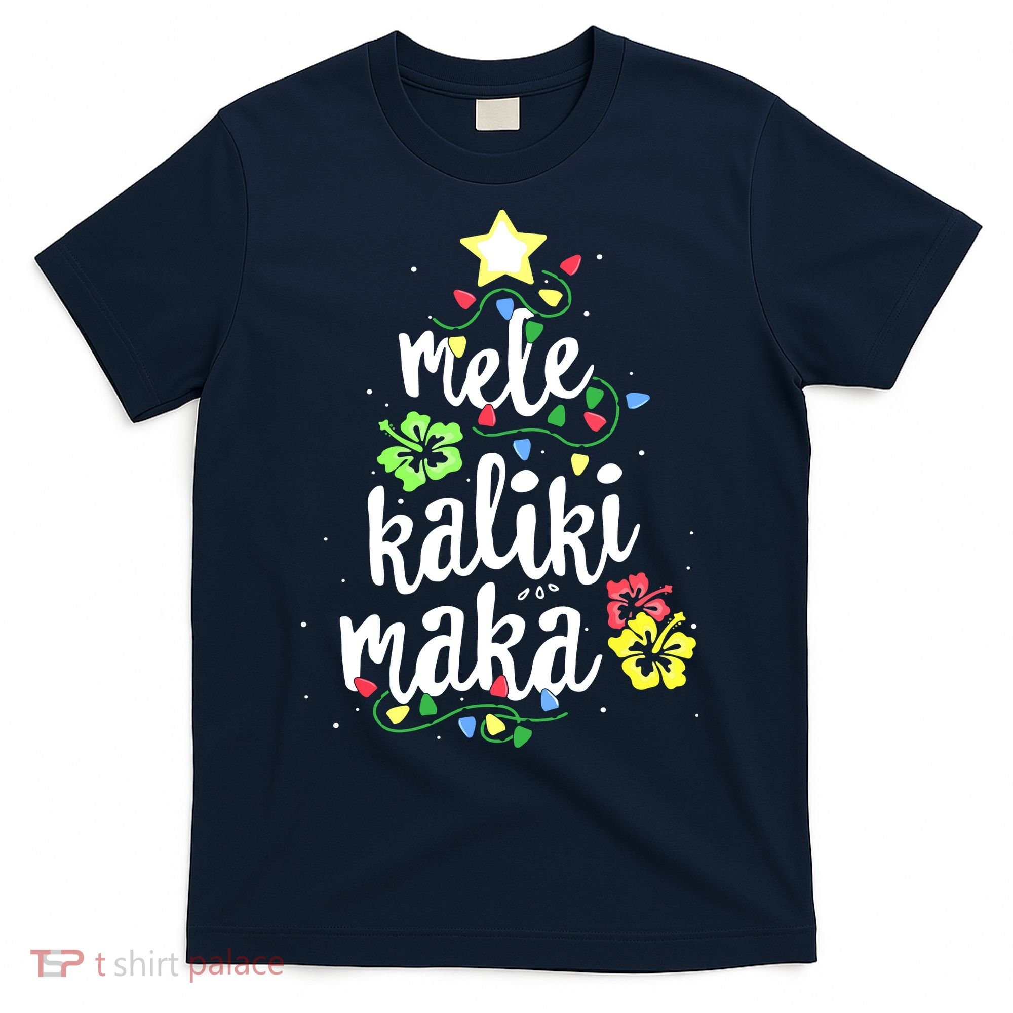 Mele Kalikimaka Shirt For Women Hawaiian Hawaii Christmas T-Shirt