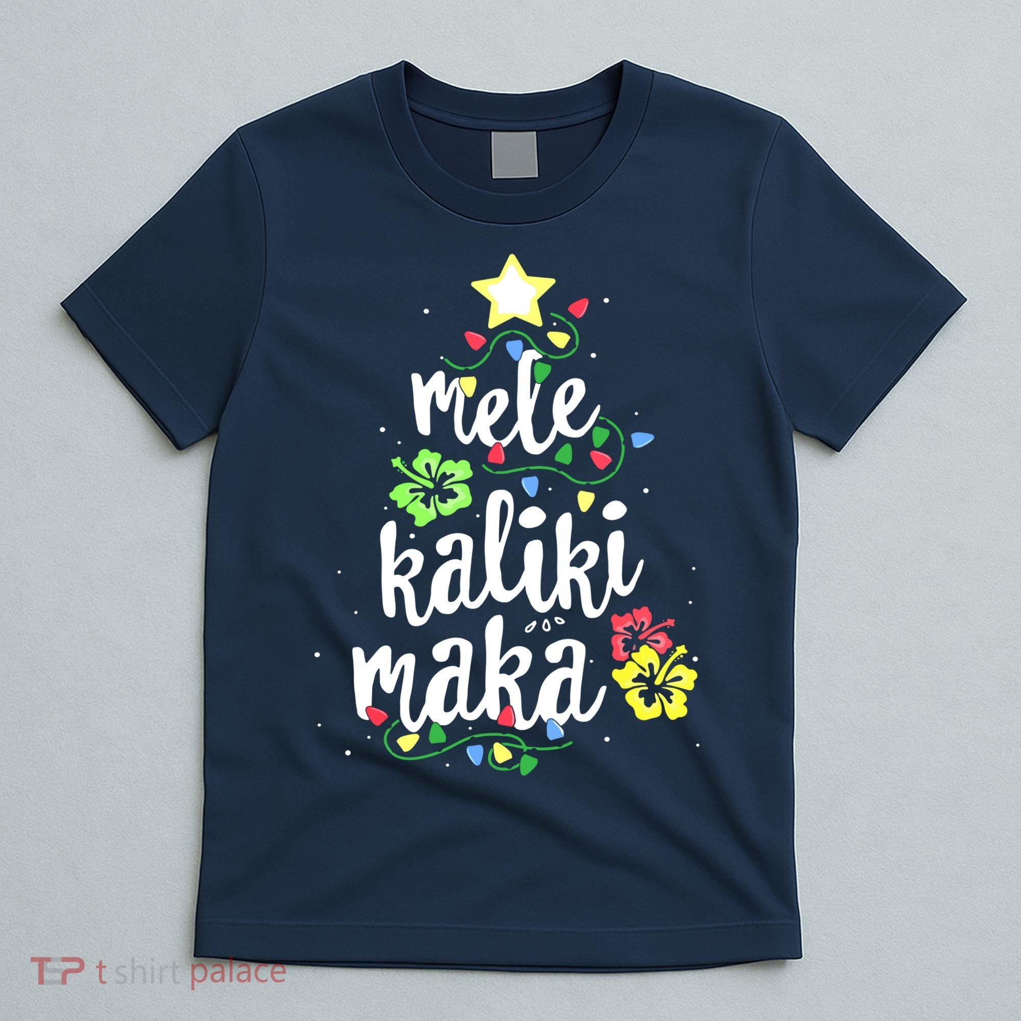 Mele Kalikimaka Shirt For Women Hawaiian Hawaii Christmas T-Shirt