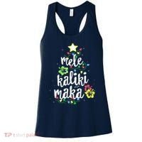 Mele Kalikimaka Shirt For Women Hawaiian Hawaii Christmas Women's Tank Top thumb 0