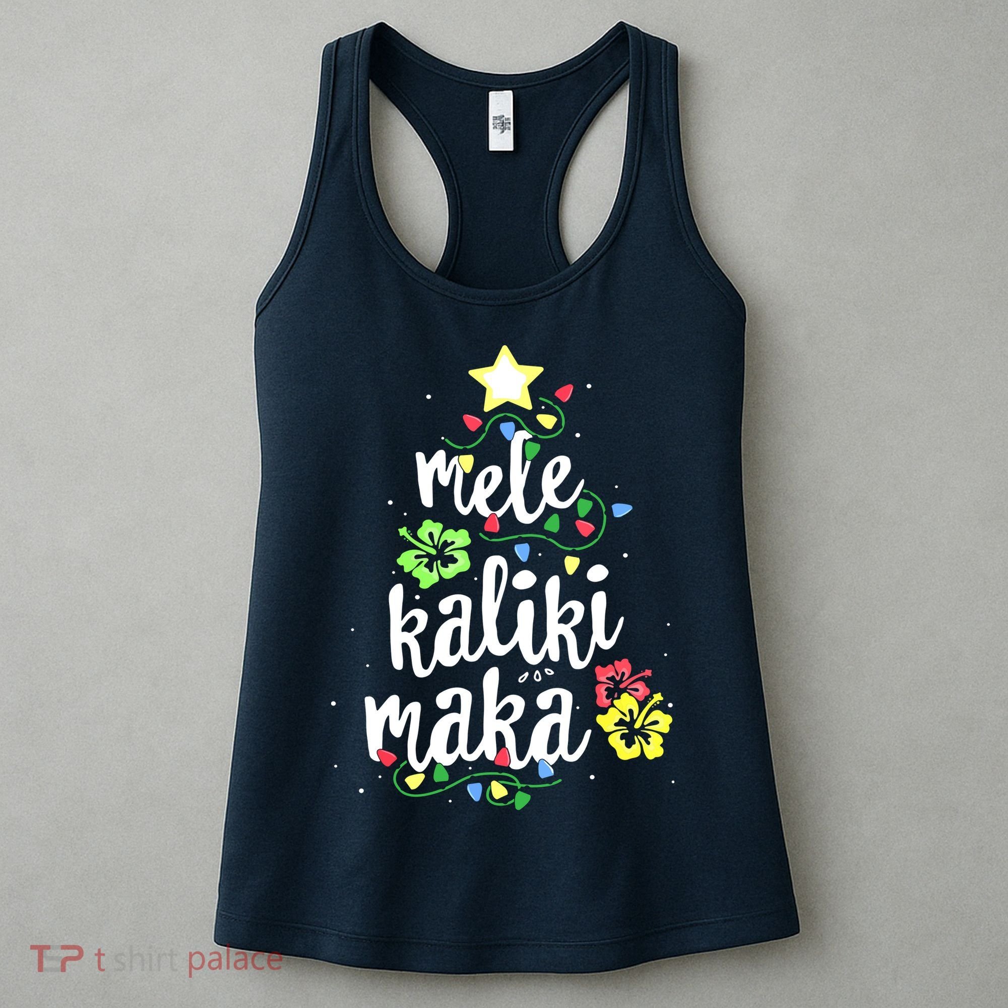 Mele Kalikimaka Shirt For Women Hawaiian Hawaii Christmas Women's Tank Top