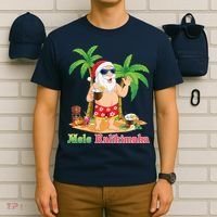 Mele Kalikimaka Santa Surfing Christmas Surf In July Merry T-Shirt thumb 6