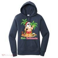 Mele Kalikimaka Santa Surfing Christmas Surf In July Merry Women's Hoodie thumb 0