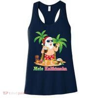 Mele Kalikimaka Santa Surfing Christmas Surf In July Merry Women's Tank Top thumb 0