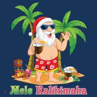 Mele Kalikimaka Santa Surfing Christmas Surf In July Merry Women's Tank Top thumb 5