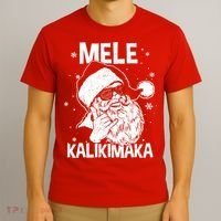 Mele Kalikimaka Santa Claus Shaka Hawaiian Christmas Hawaii T-Shirt thumb 3