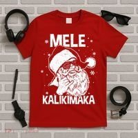 Mele Kalikimaka Santa Claus Shaka Hawaiian Christmas Hawaii T-Shirt thumb 5