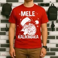 Mele Kalikimaka Santa Claus Shaka Hawaiian Christmas Hawaii T-Shirt thumb 6