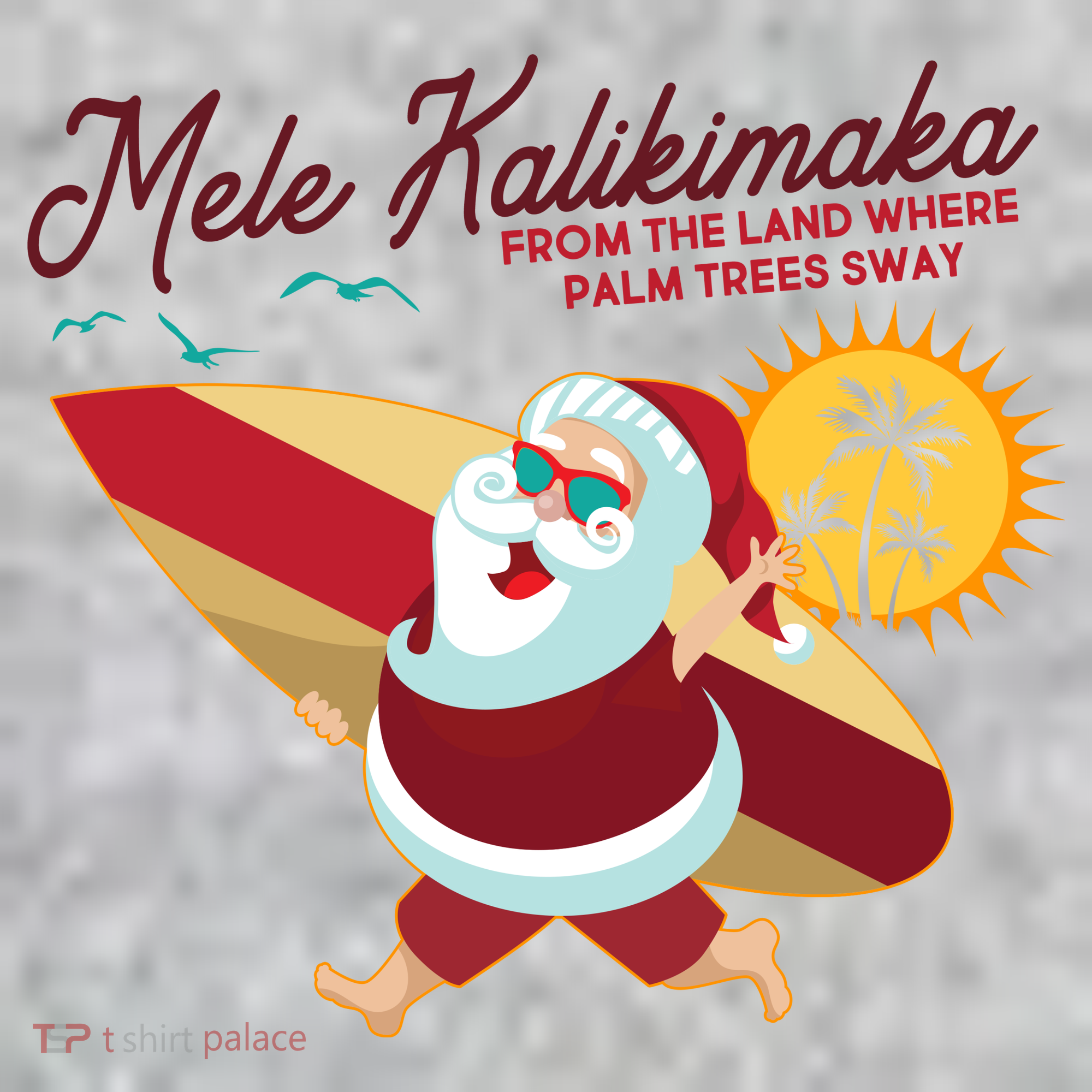 Mele Kalikimaka Surfer Santa Claus Toddler T-Shirt