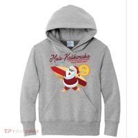 Mele Kalikimaka Surfer Santa Claus Kids Hoodie thumb 0