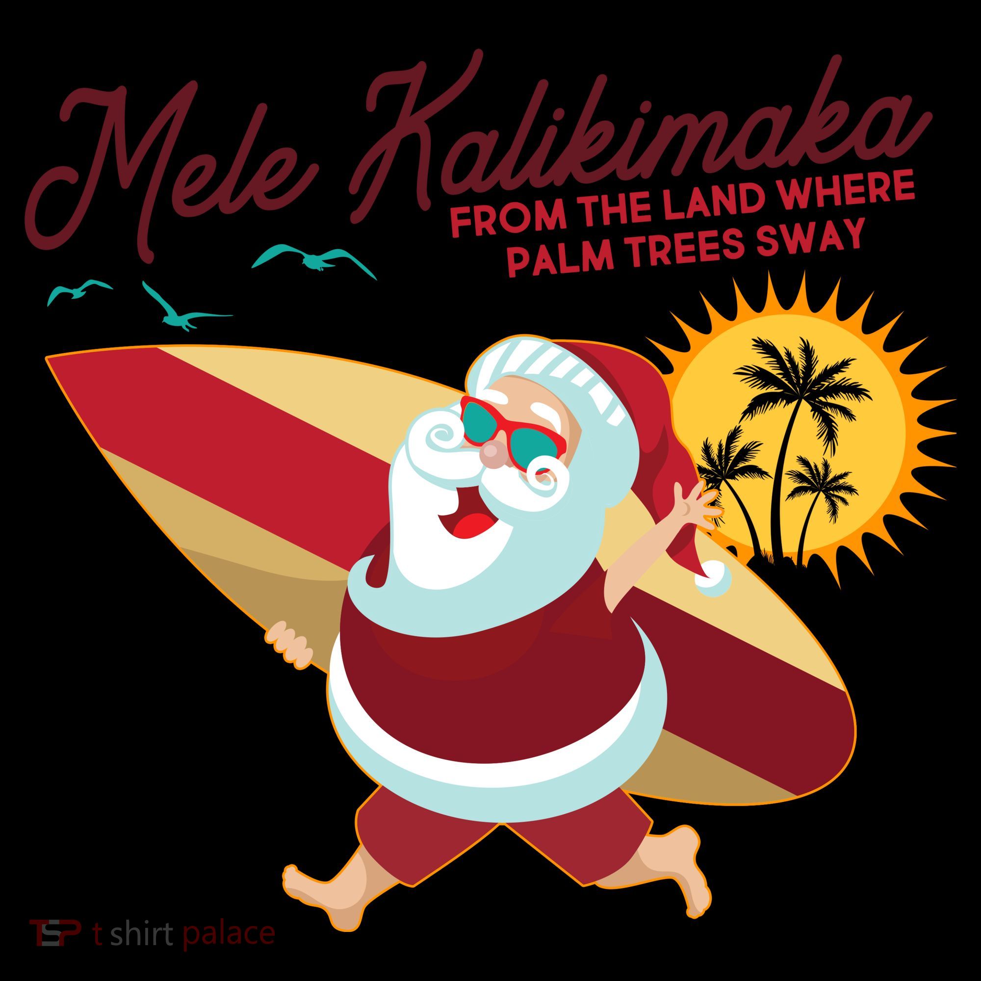 Mele Kalikimaka Surfer Santa Claus Coffee Mug