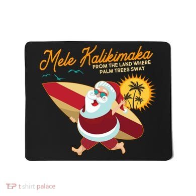 Mele Kalikimaka Surfer Santa Claus Mousepad