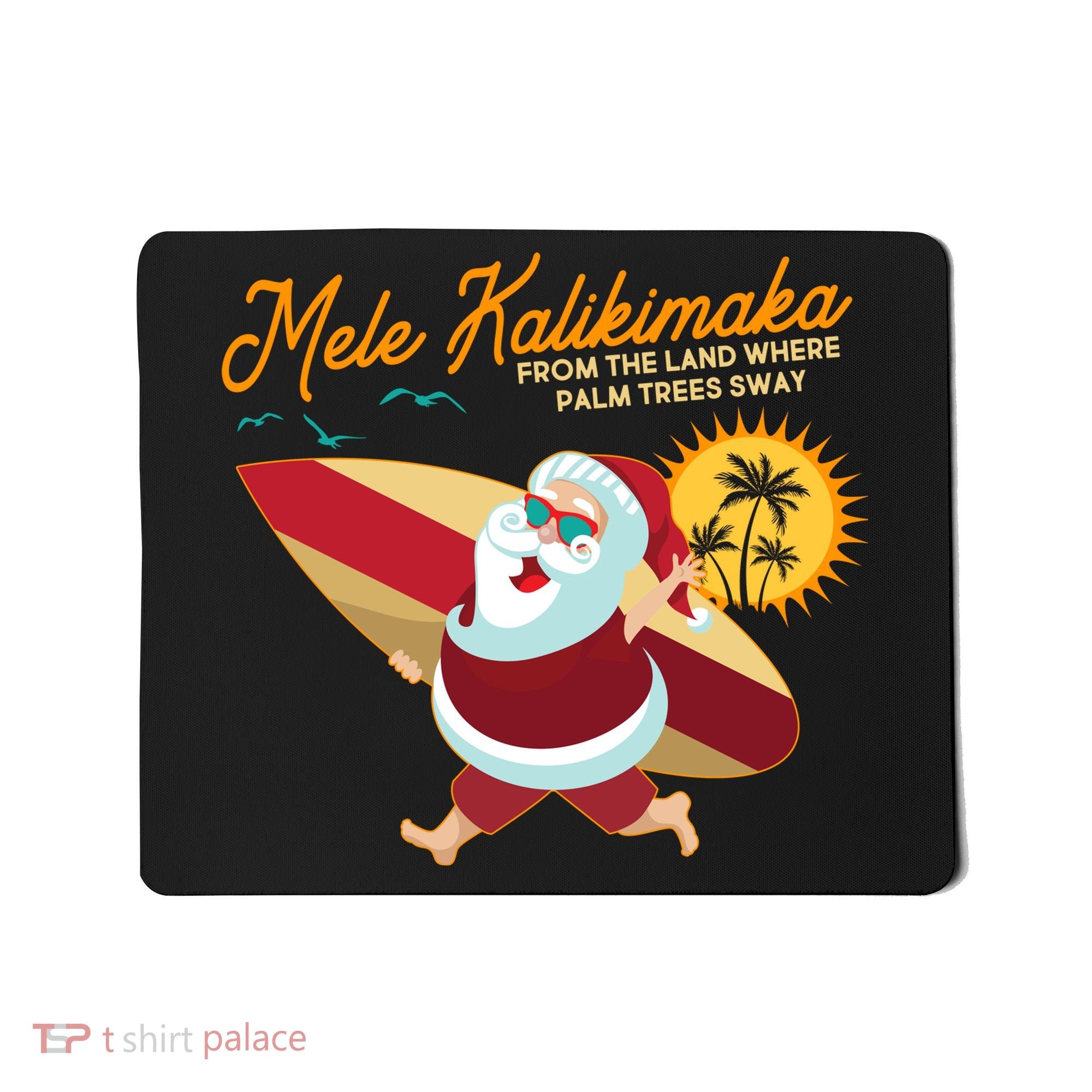 Mele Kalikimaka Surfer Santa Claus Mousepad