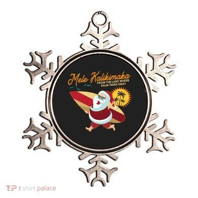 Mele Kalikimaka Surfer Santa Claus Ornament