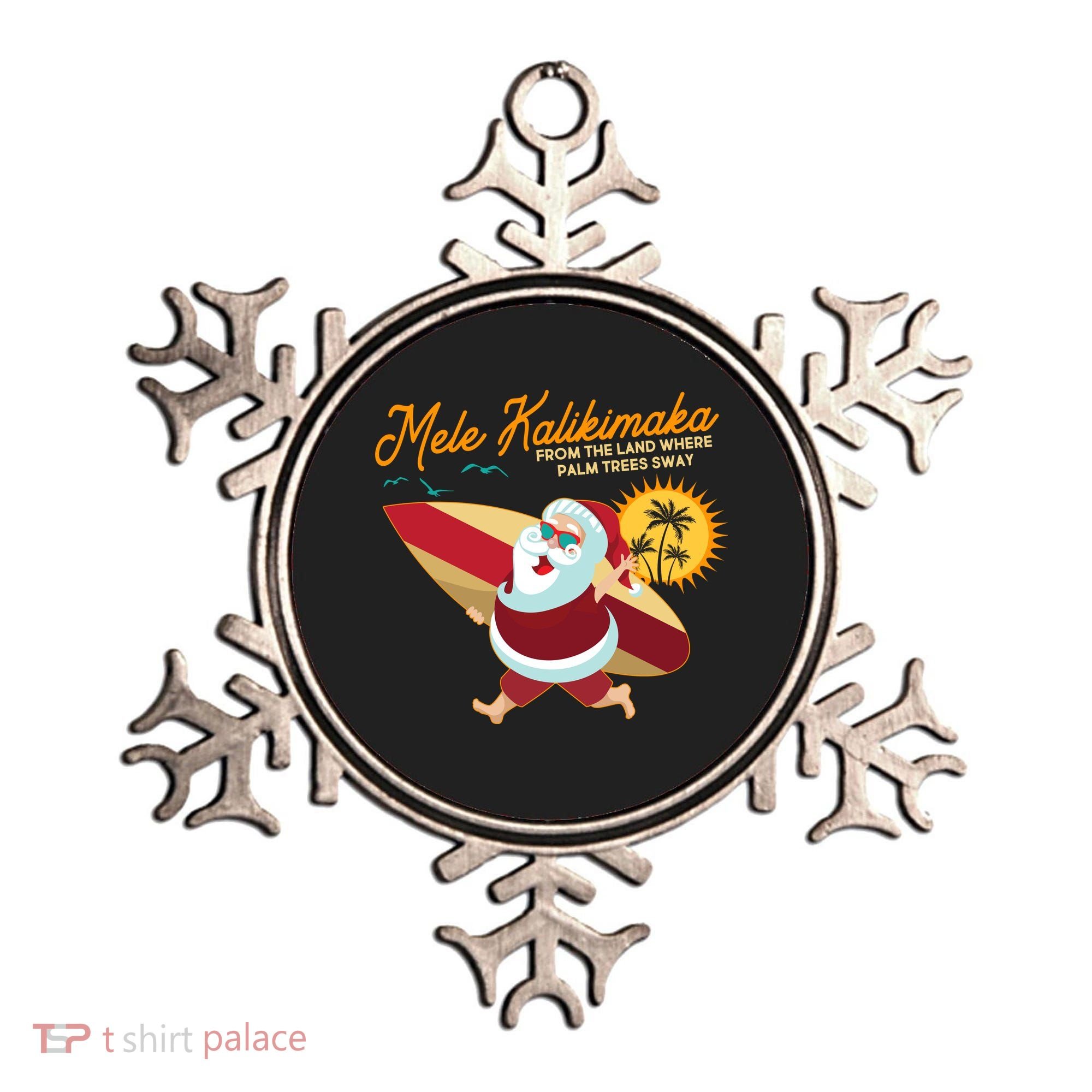 Mele Kalikimaka Surfer Santa Claus Ornament