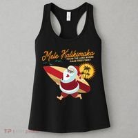 Mele Kalikimaka Surfer Santa Claus Women's Tank Top thumb 3