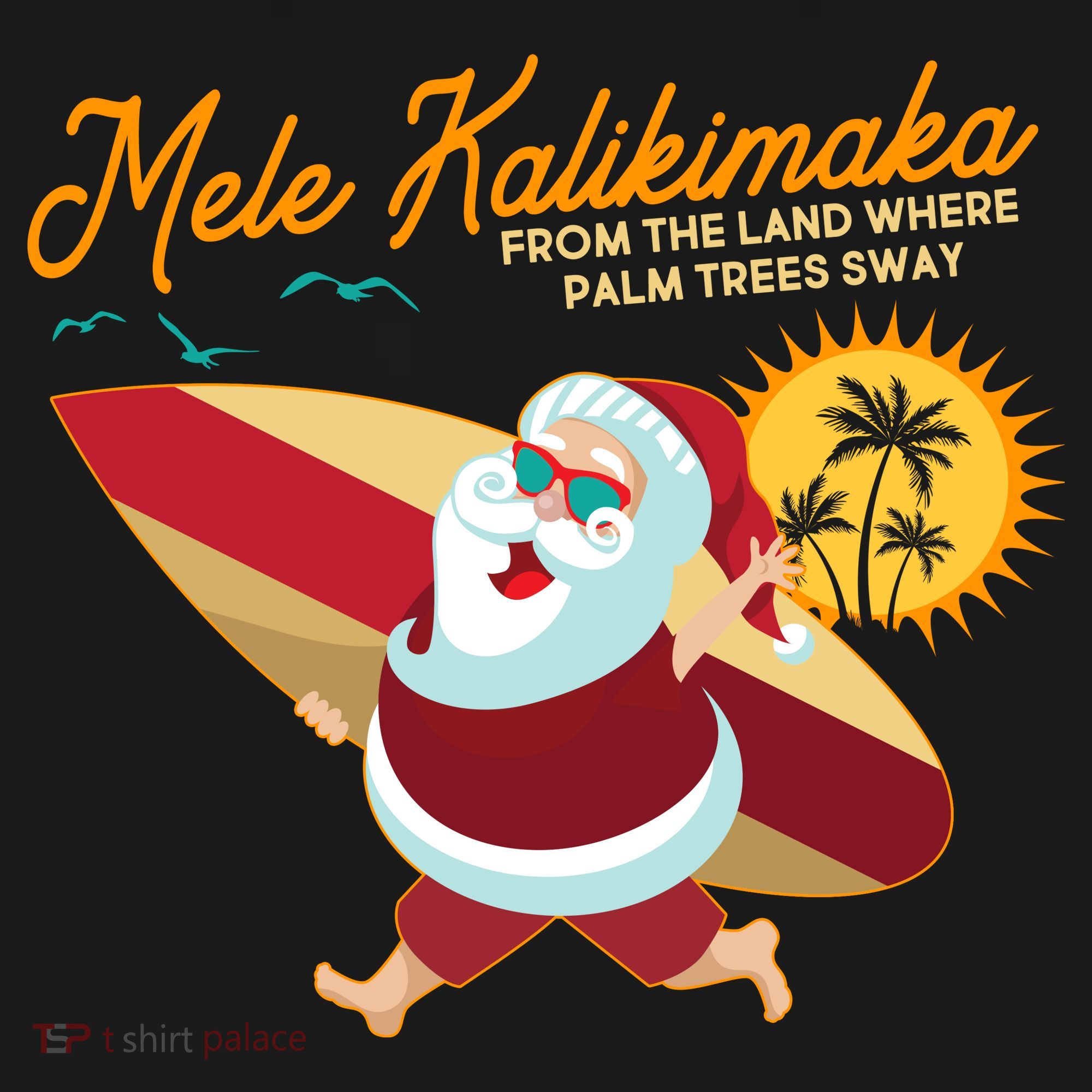 Mele Kalikimaka Surfer Santa Claus Women's Tank Top