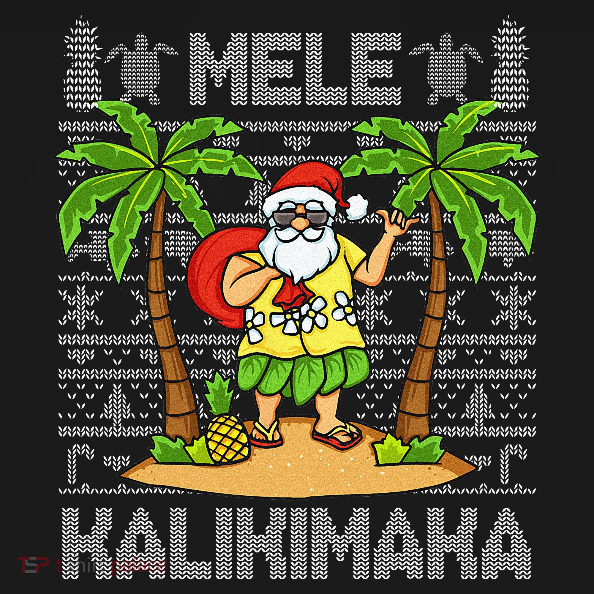 Mele Kalikimaka Santa Claus Hawaiian Christmas In July Women's Tank Top