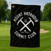 Mount Katahdin Summit Club I Climbed Katahdin Golf Towel thumb 1