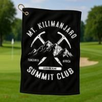 Mount Kilimanjaro Summit Club I Climbed Mt Kilimanjaro Golf Towel thumb 1