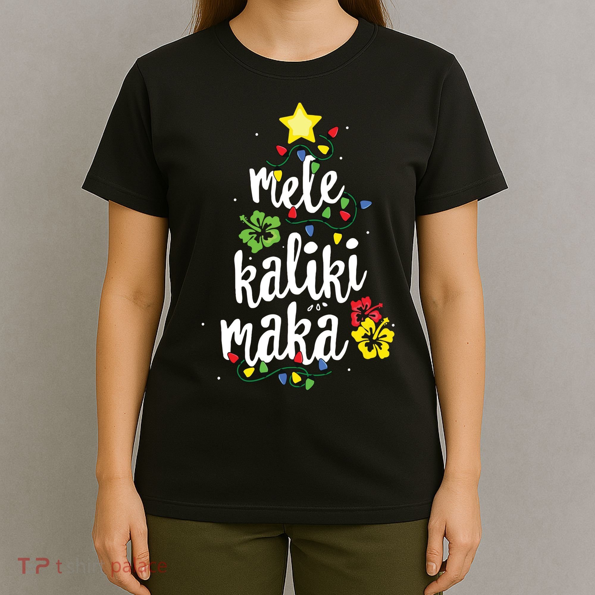 Mele Kalikimaka Shirts For Women Hawaiian Hawaii Christmas T-Shirt