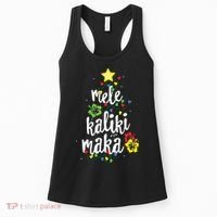 Mele Kalikimaka Shirts For Women Hawaiian Hawaii Christmas Women's Tank Top thumb 0