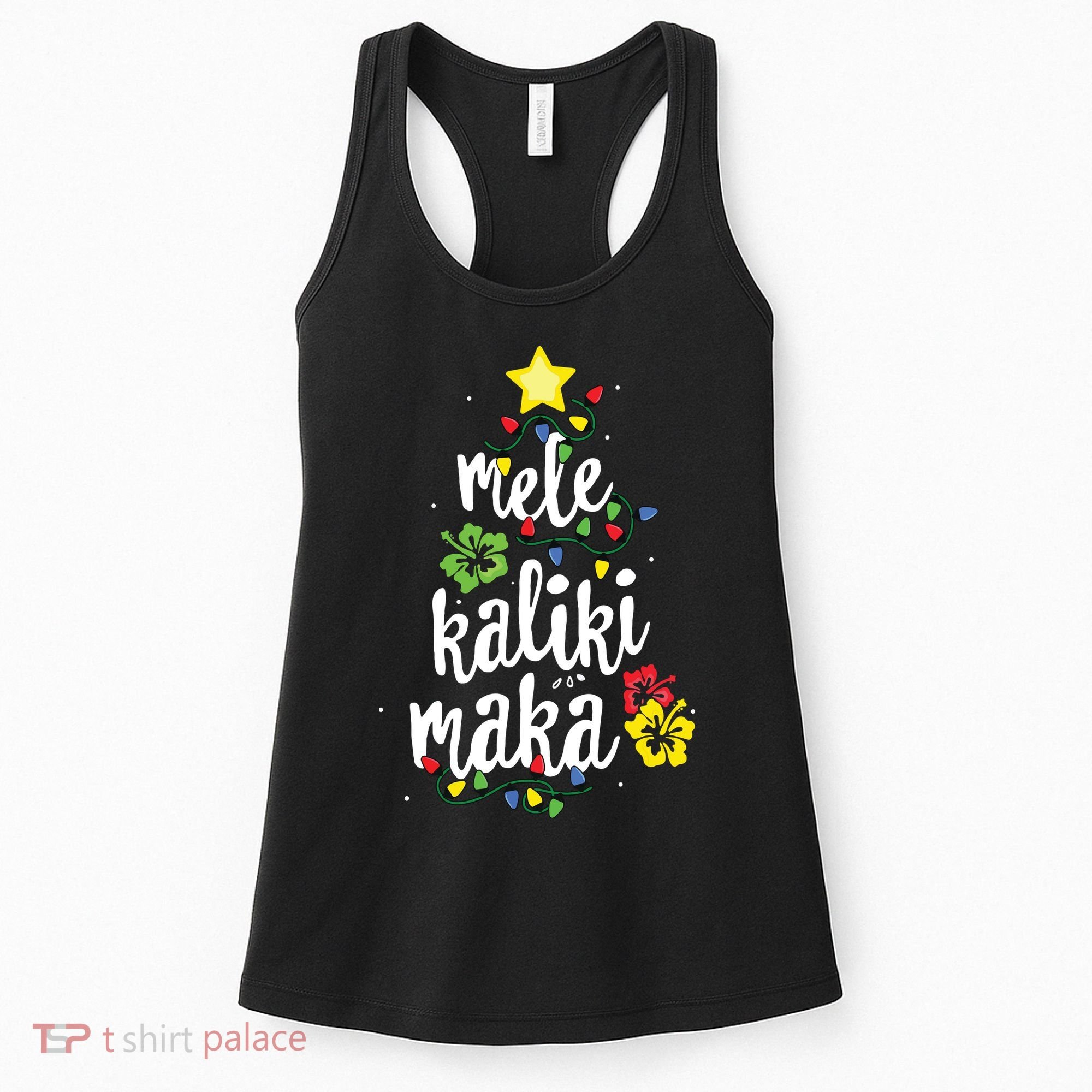 Mele Kalikimaka Shirts For Women Hawaiian Hawaii Christmas Women's Tank Top