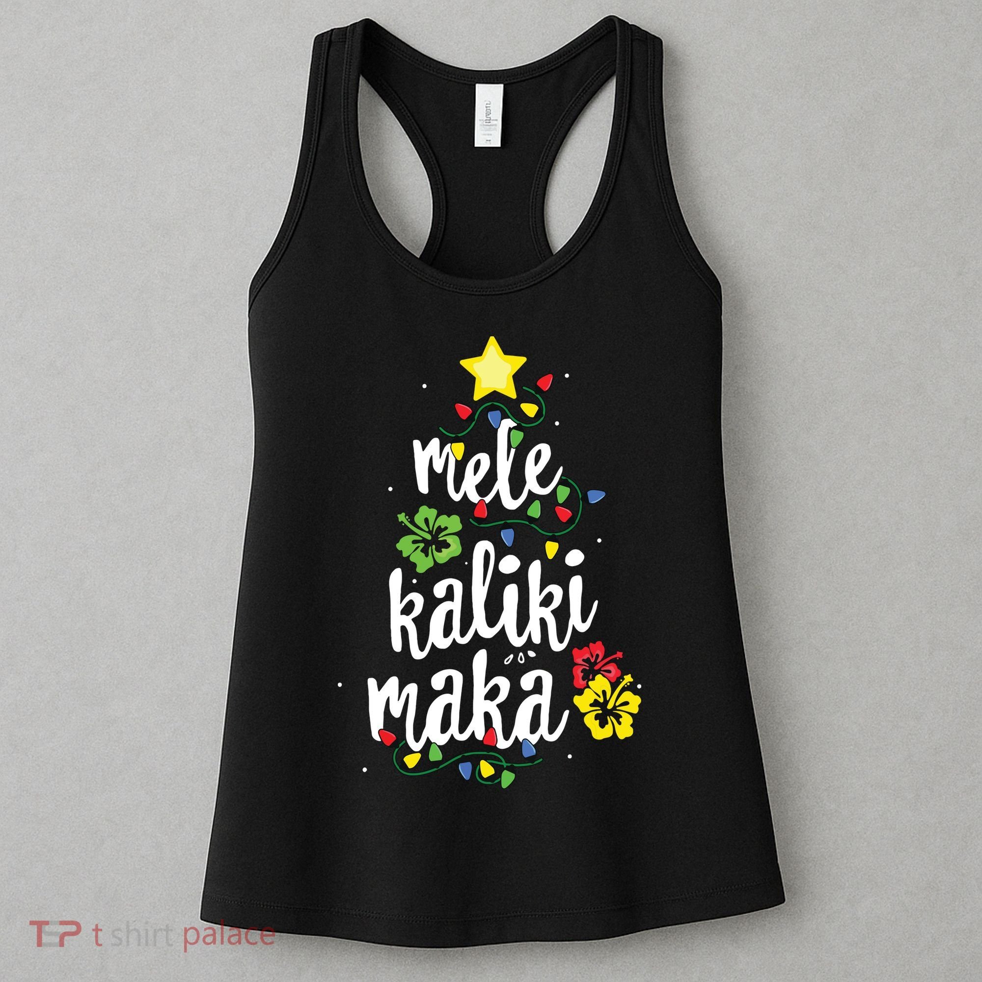 Mele Kalikimaka Shirts For Women Hawaiian Hawaii Christmas Women's Tank Top