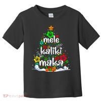 Mele Kalikimaka Tropical Christmas Hawaiian Santa Xmas Tree Toddler T-Shirt thumb 0
