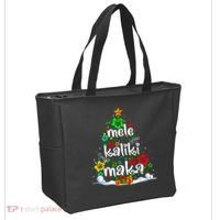 Mele Kalikimaka Tropical Christmas Hawaiian Santa Xmas Tree Tote Bag thumb 2