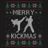 Merry Kickmas Taekwondo Christmas Ugly Sweater Xmas Funny Polo thumb 3
