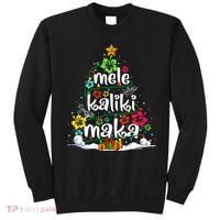 Mele Kalikimaka Tropical Christmas Hawaiian Santa Xmas Tree Sweatshirt thumb 0